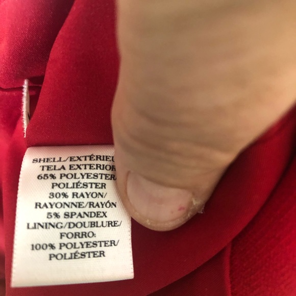 Ann Taylor Petite Pencil skirt, sz 2P Red EUC - Picture 5 of 8